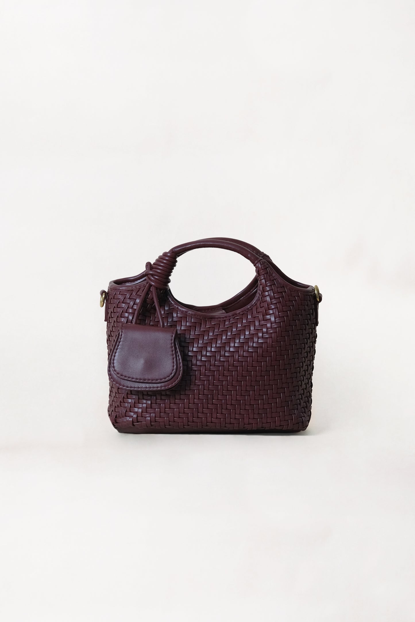 Artisan Sophia Basket Bag - Wine Red