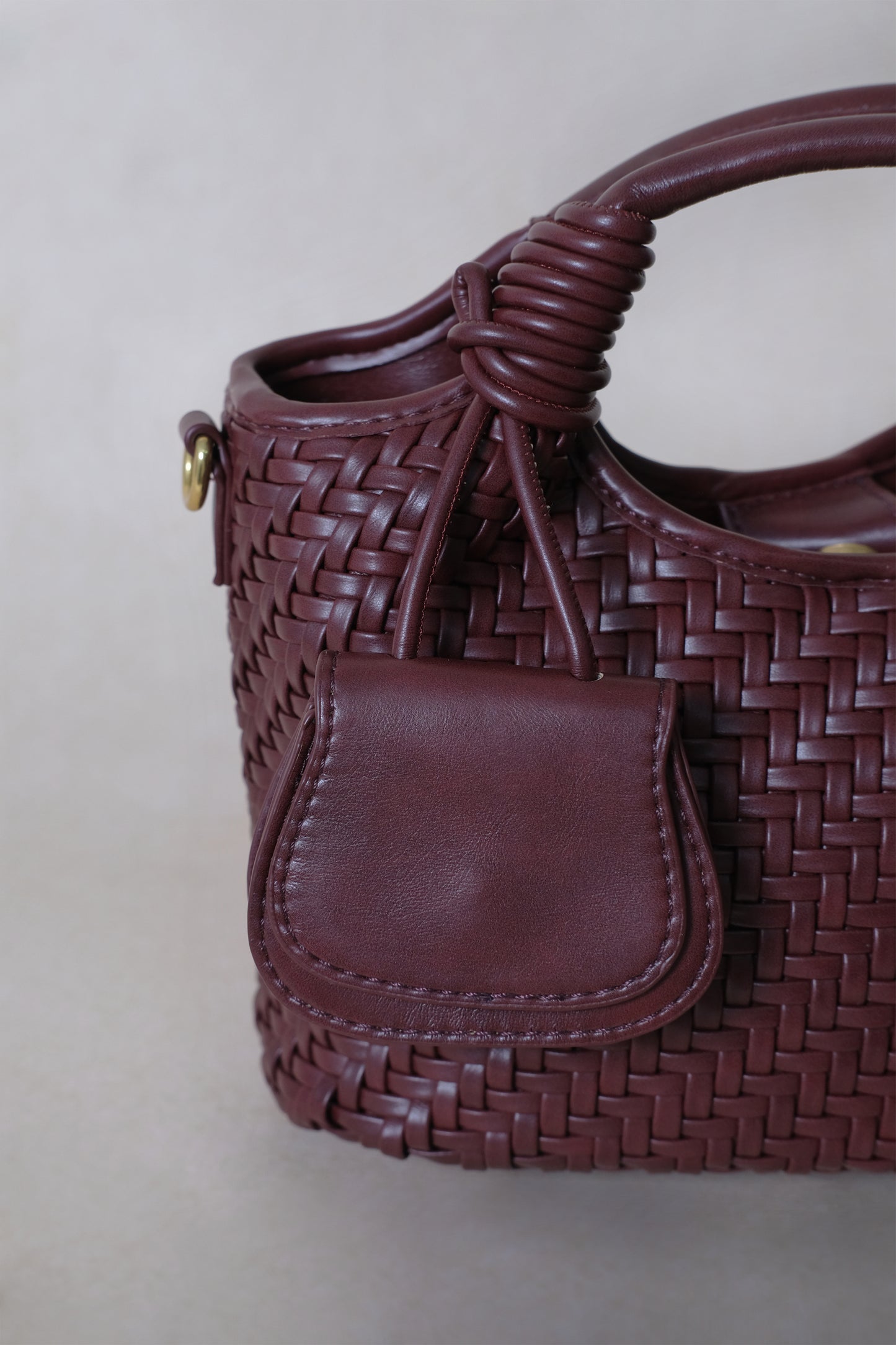 Artisan Sophia Basket Bag - Wine Red