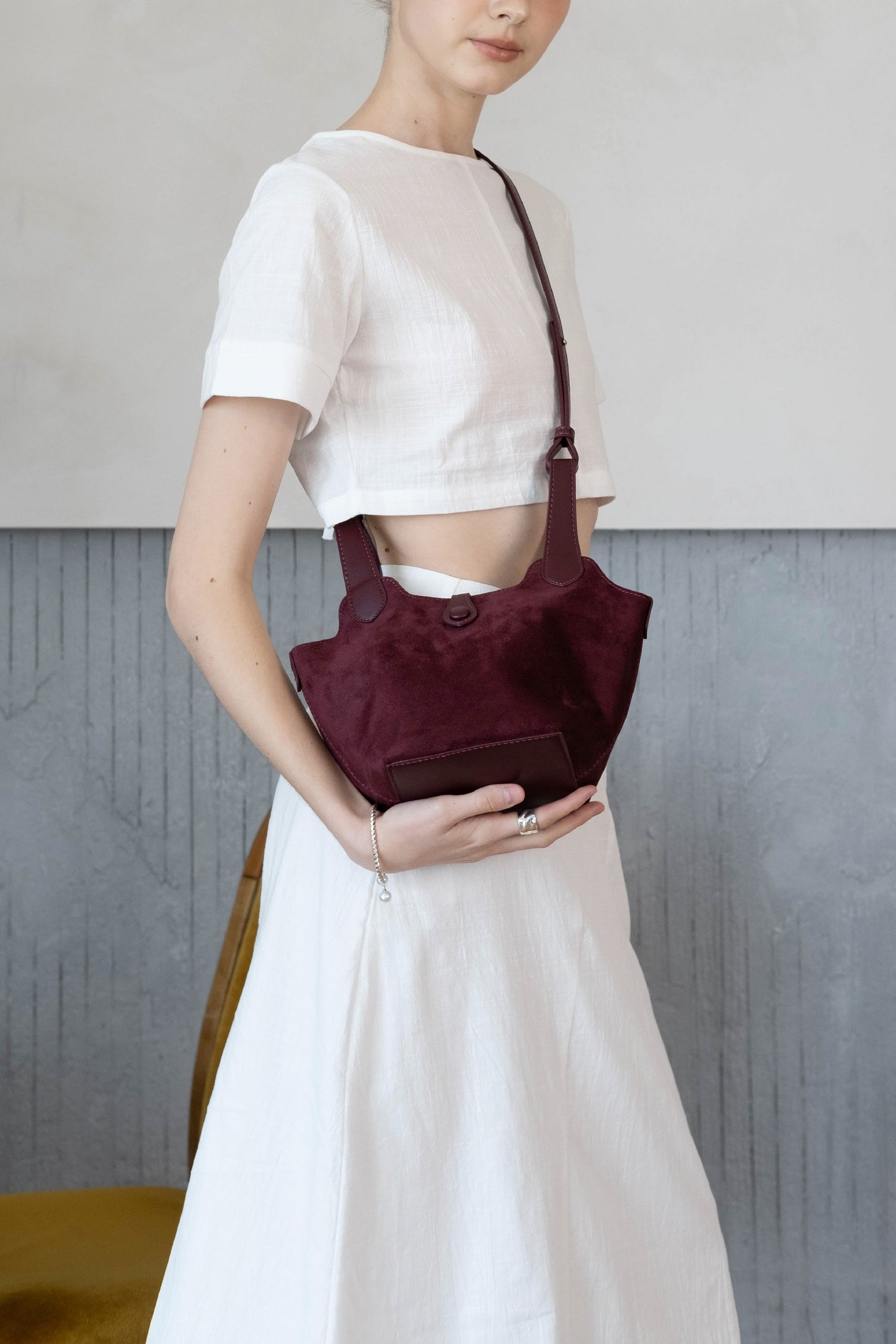 Époque Bucket Bag - Reddish Purple