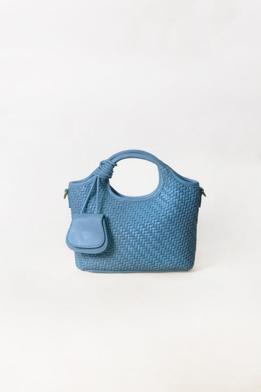 Artisan Sophia Basket Bag - Sea Blue