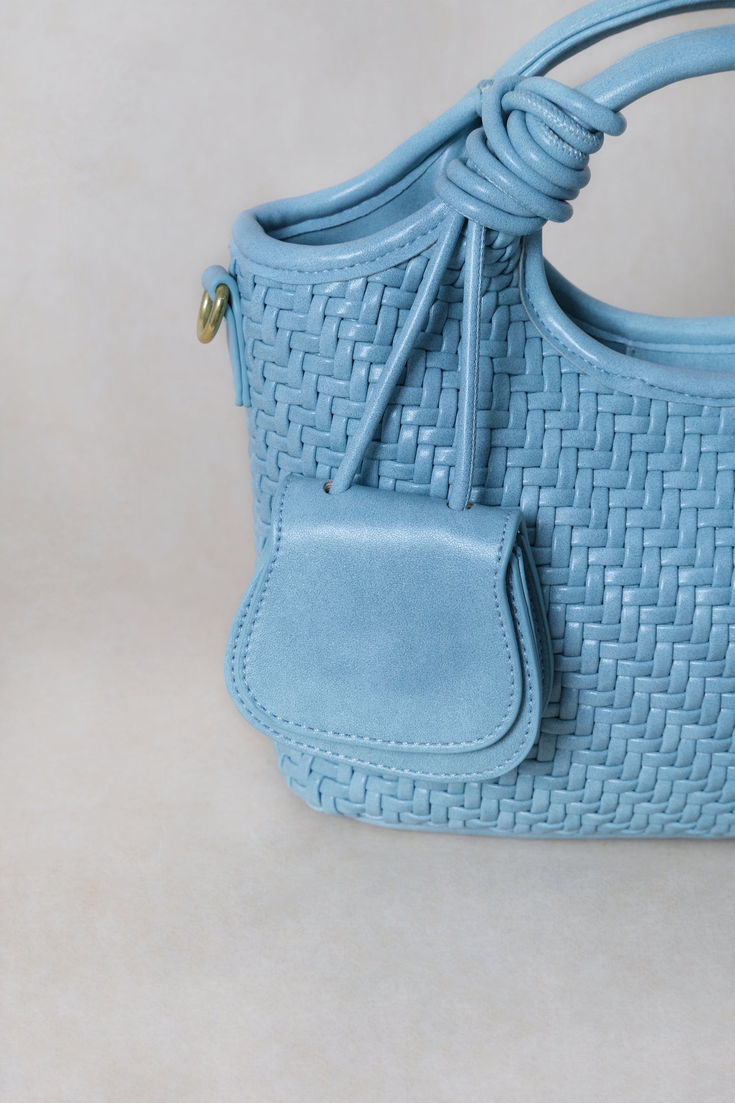 Artisan Sophia Basket Bag - Sea Blue