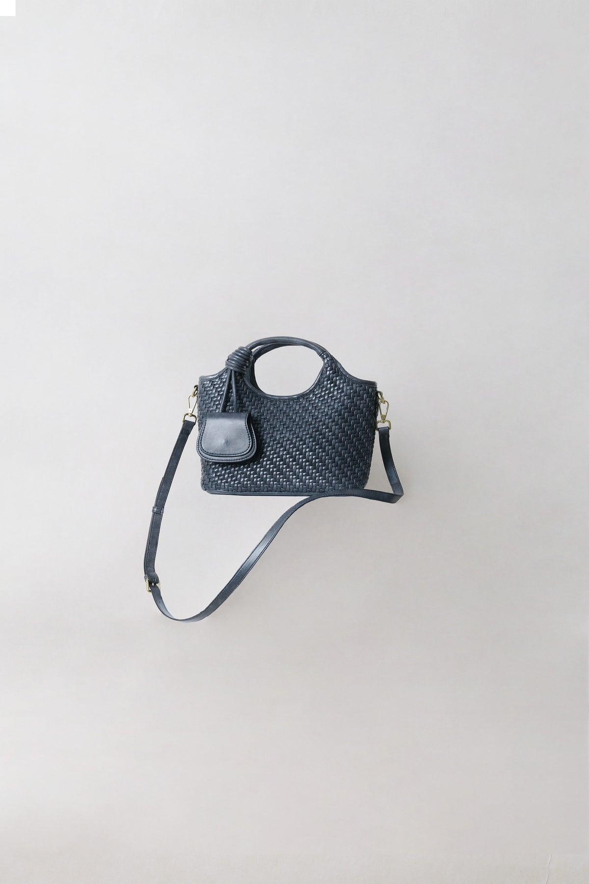 Artisan Sophia Basket Bag - Charcoal Black
