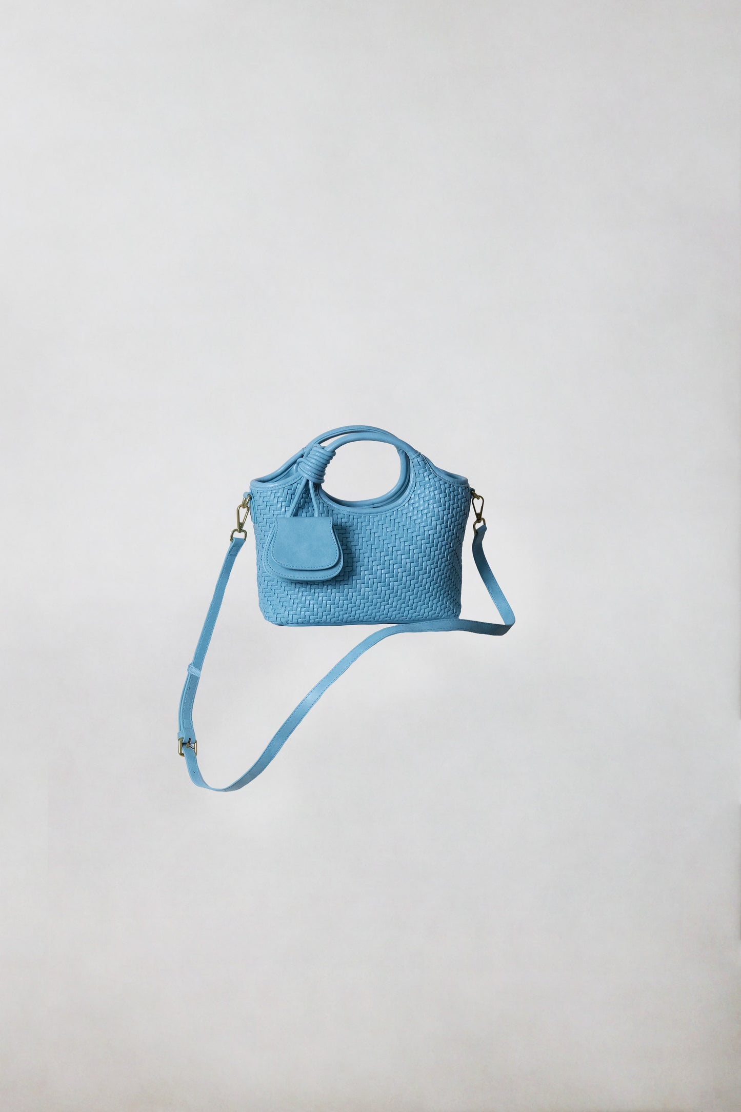 Artisan Sophia Basket Bag - Sea Blue
