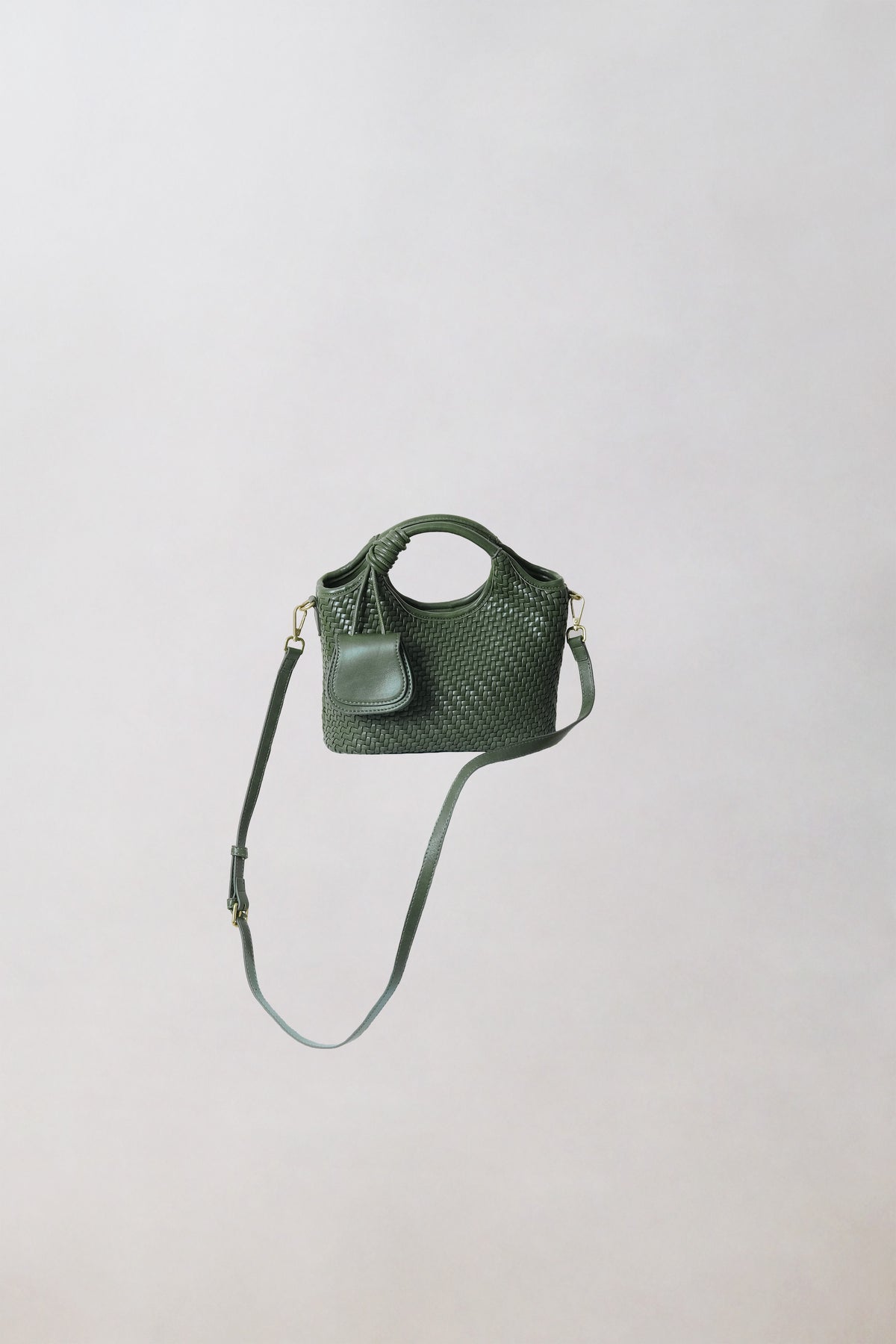 Artisan Sophia Basket Bag - Jade Green