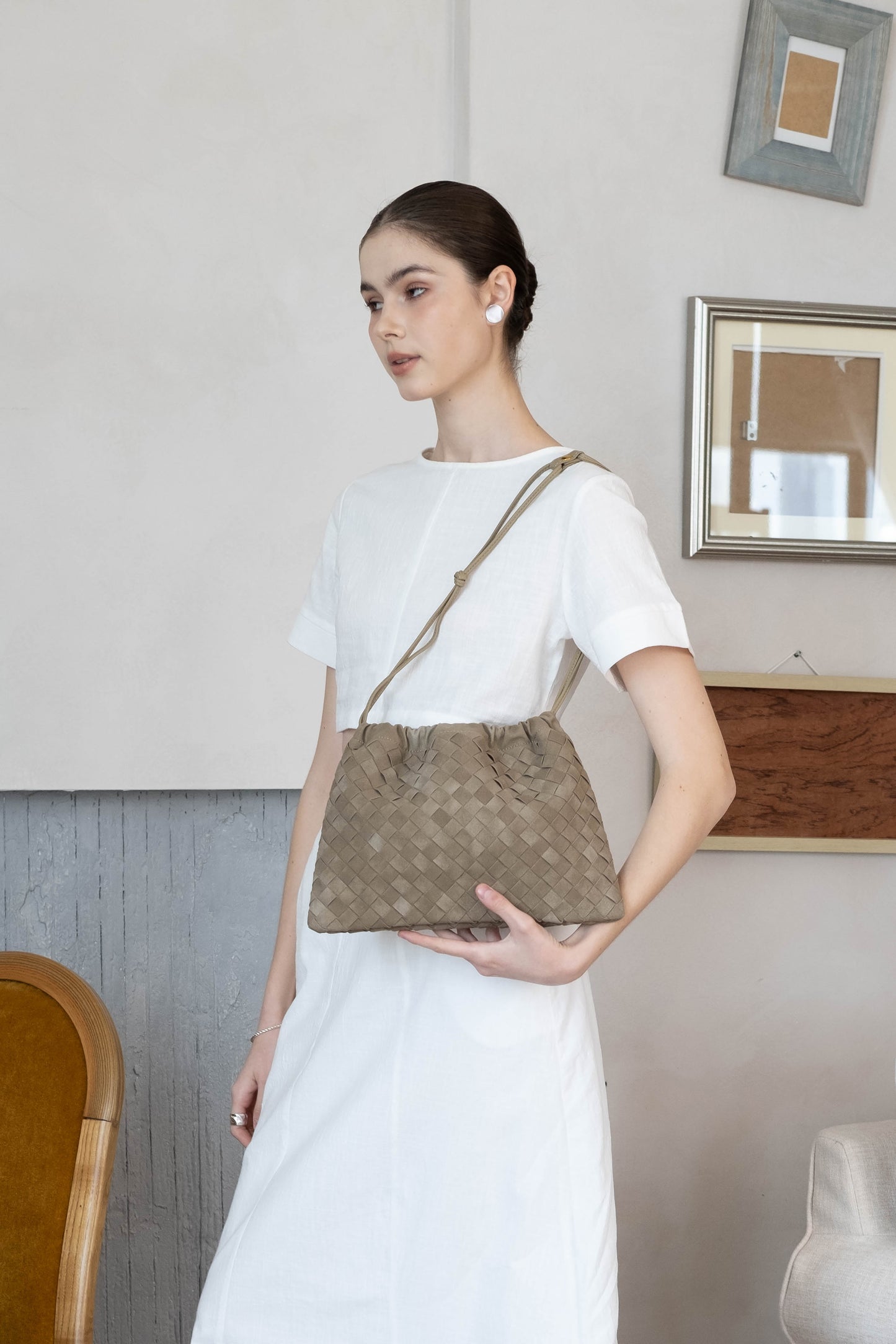 Artisan Cloud Satchel - Earthy Green