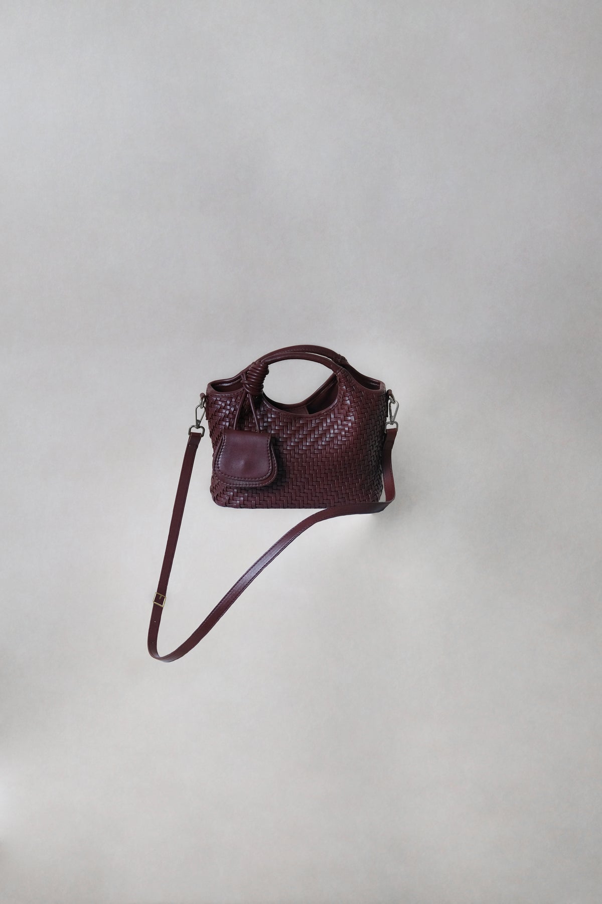 Artisan Sophia Basket Bag - Wine Red