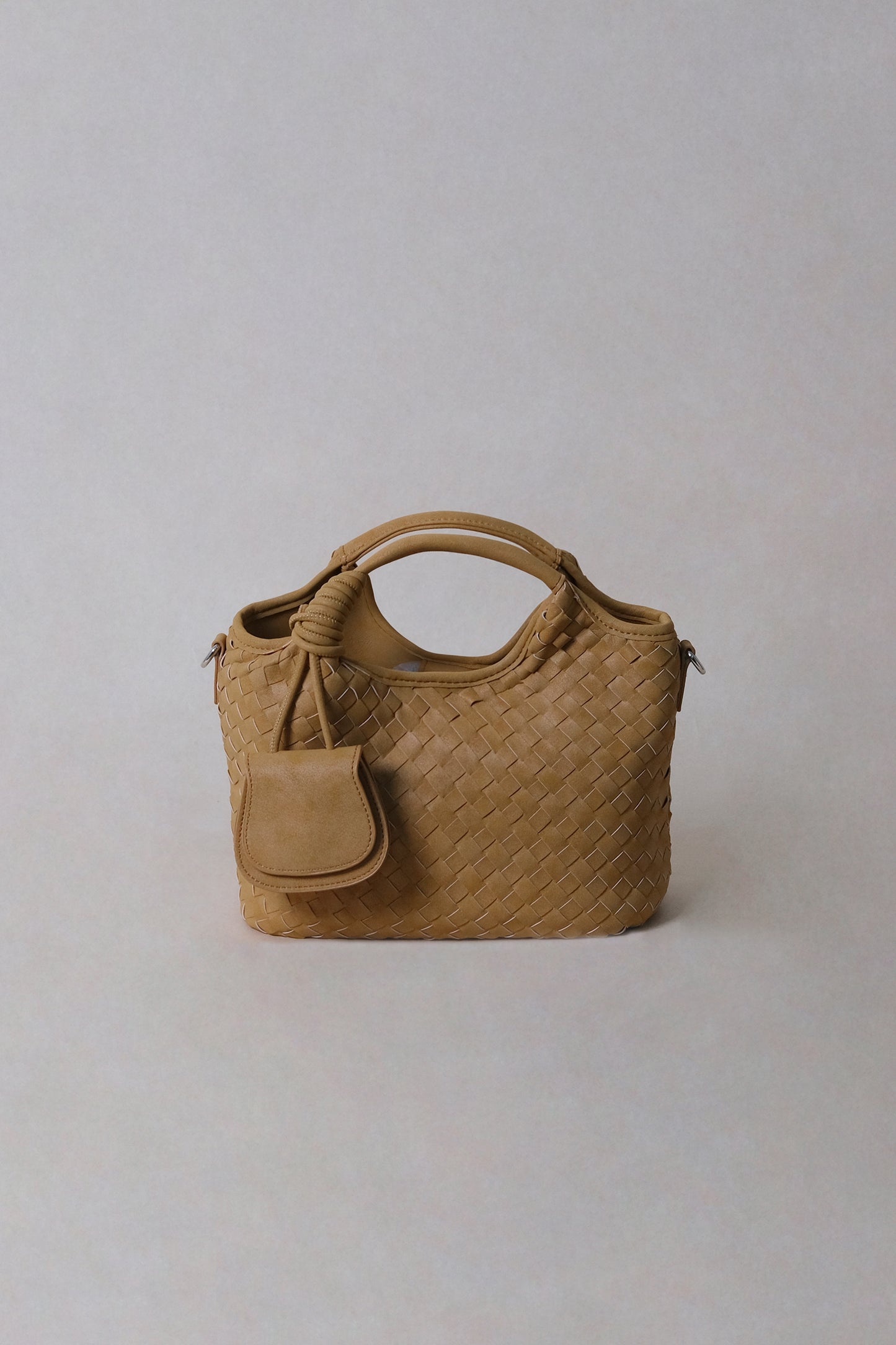 Artisan Claire Basket Bag - Apricot Yellow