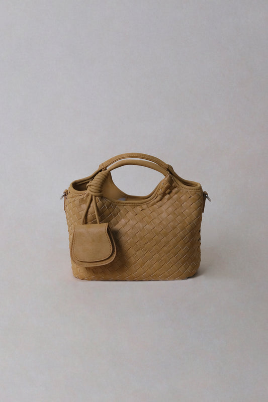 Artisan Claire Basket Bag - Apricot Yellow