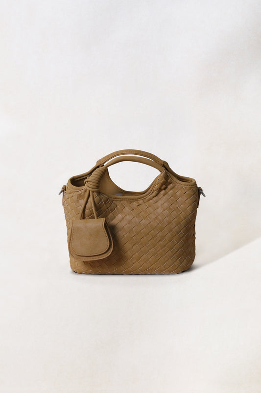 Artisan Claire Basket Bag - Apricot Yellow