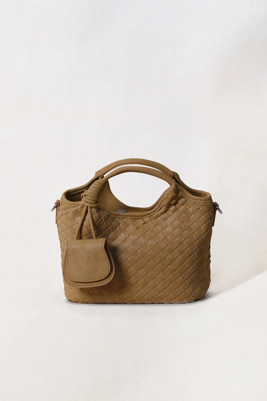 Artisan Claire Basket Bag - Apricot Yellow