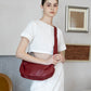 PU Soft Leather Pillow Bag in Ancora Red