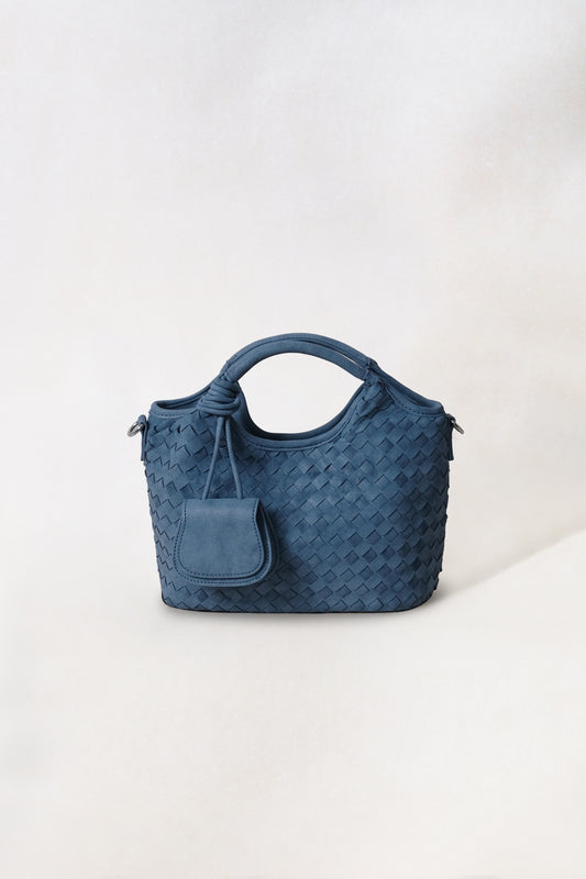 Artisan Claire Basket Bag - Steel Blue