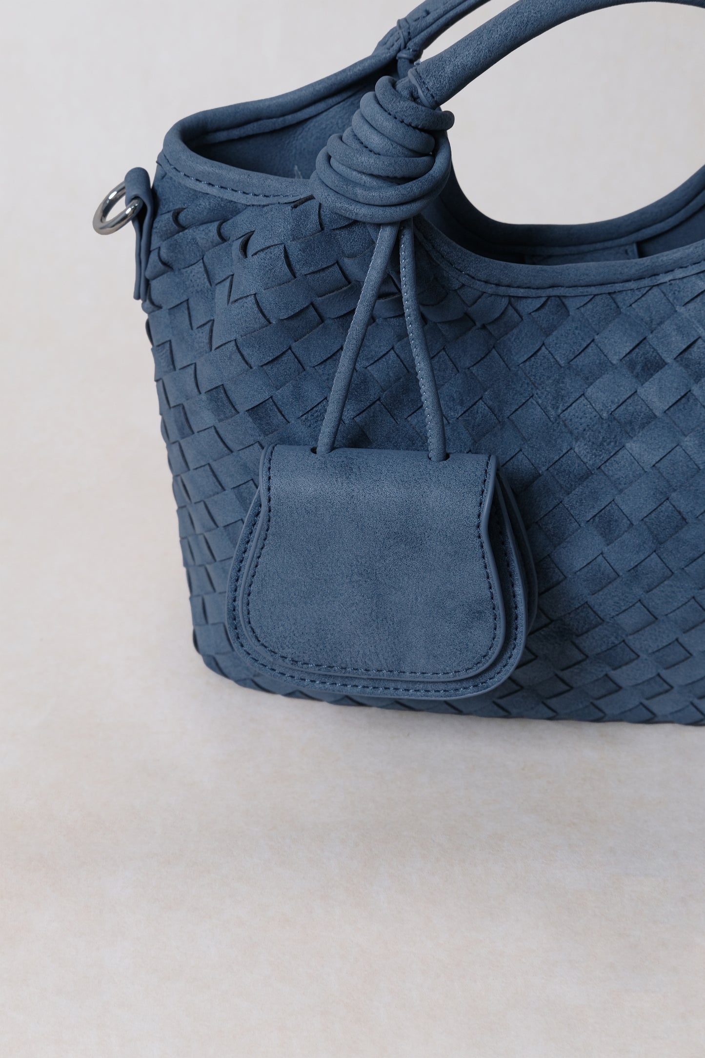 Artisan Claire Basket Bag - Steel Blue