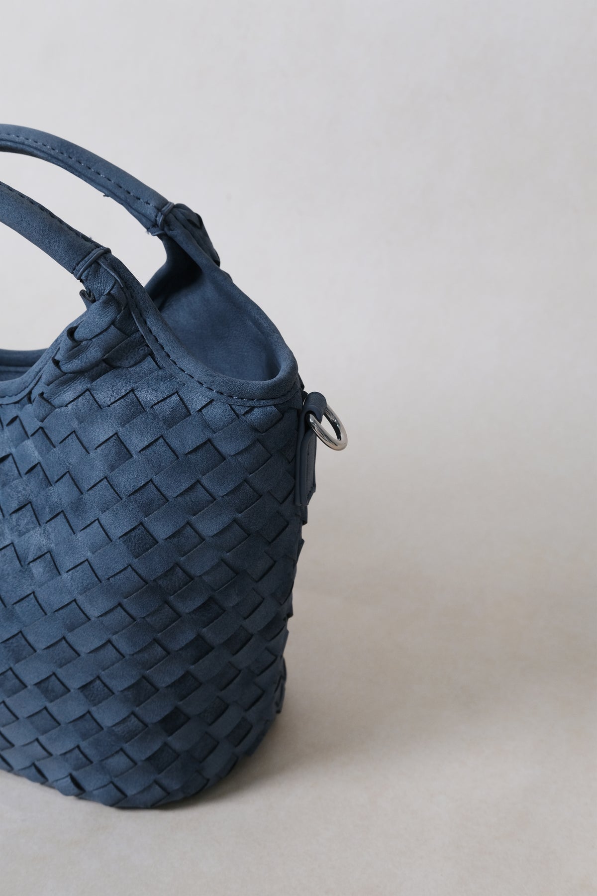 Artisan Claire Basket Bag - Steel Blue
