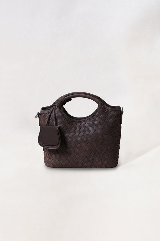 Artisan Claire Basket Bag - Coffee