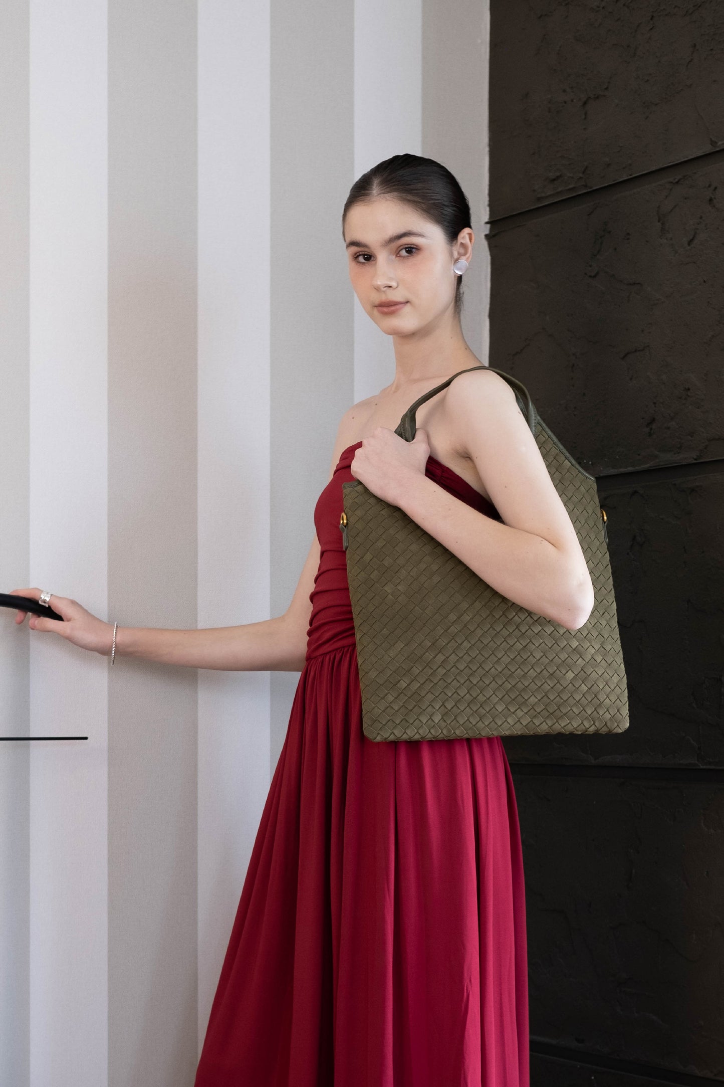 The Artisan Duo Tote - Olive Green