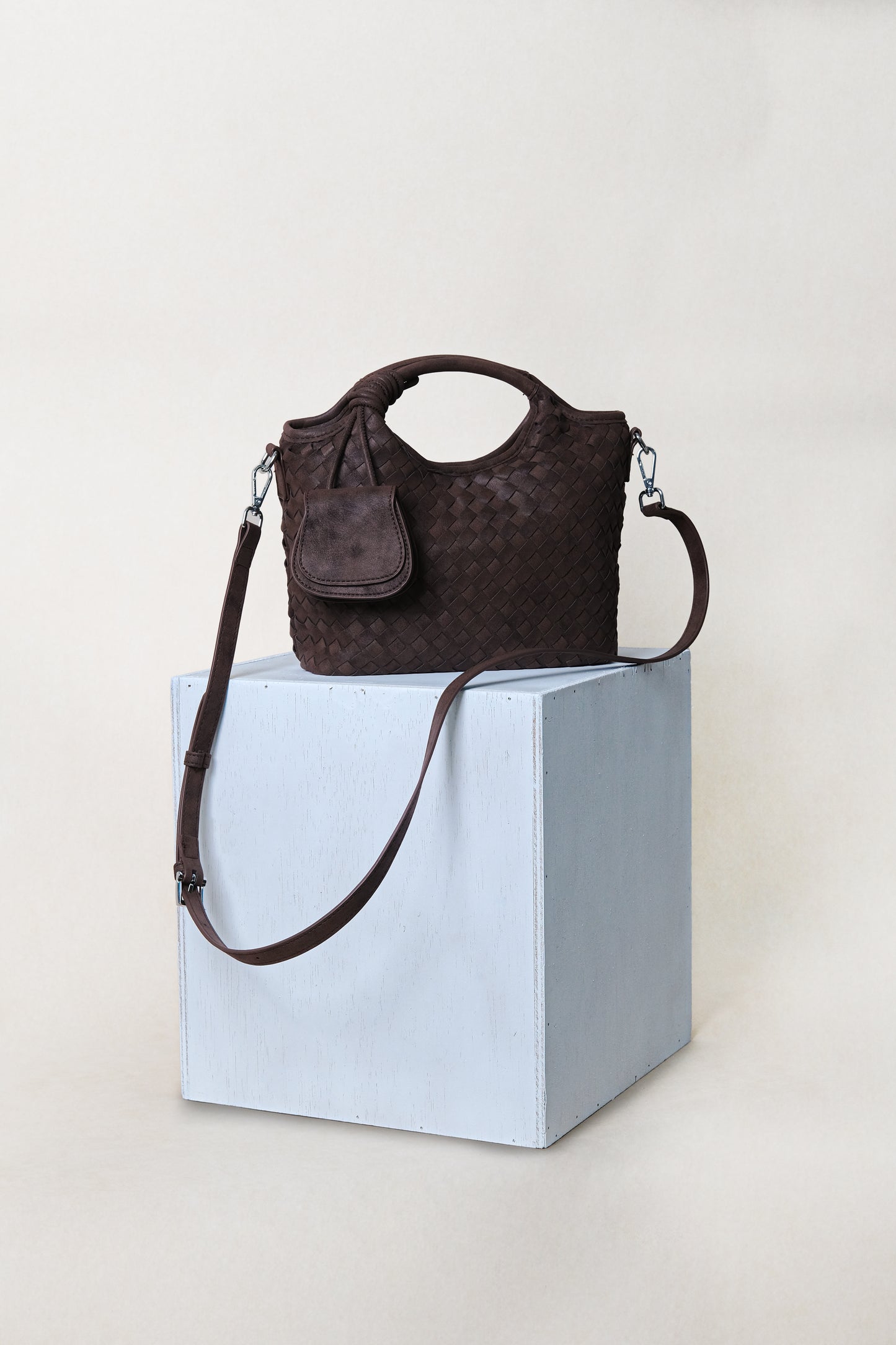 Artisan Claire Basket Bag - Coffee