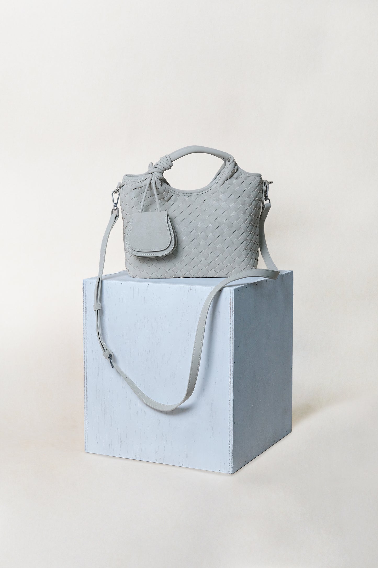 Artisan Claire Basket Bag - Stone Gray