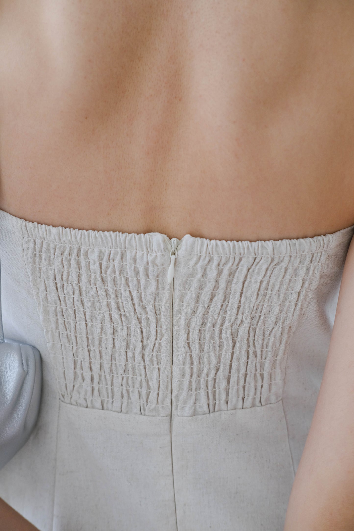 French Cotton and Linen Tube Top Dress S A O U French Cotton and Linen Tube Top Dress S A O U