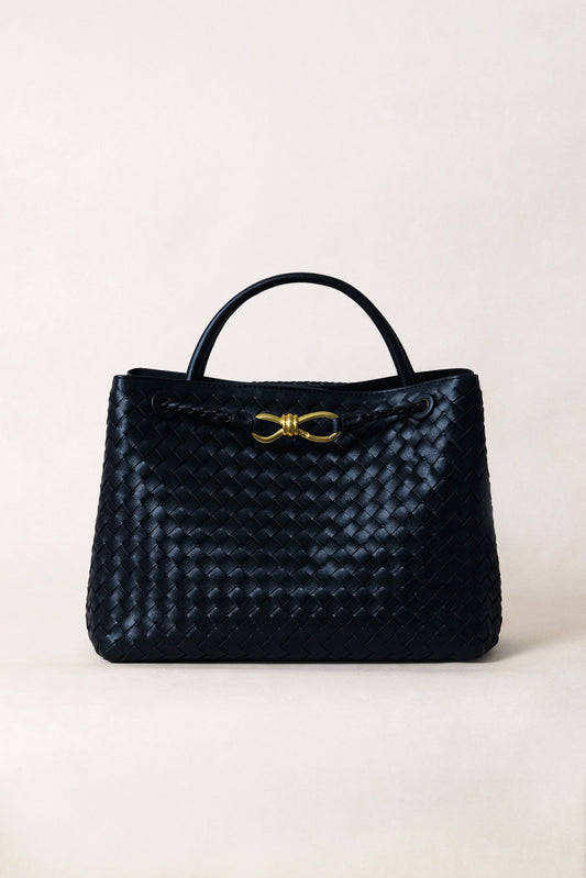 Large Artisan Grace Tote - Shinny Black