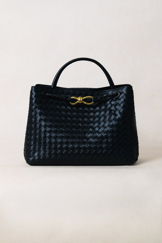 Large Artisan Grace Tote - Shinny Black