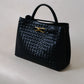 Large Artisan Grace Tote - Shinny Black