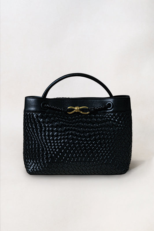 Large Artisan Grace Nouveau Tote – Shinny Black