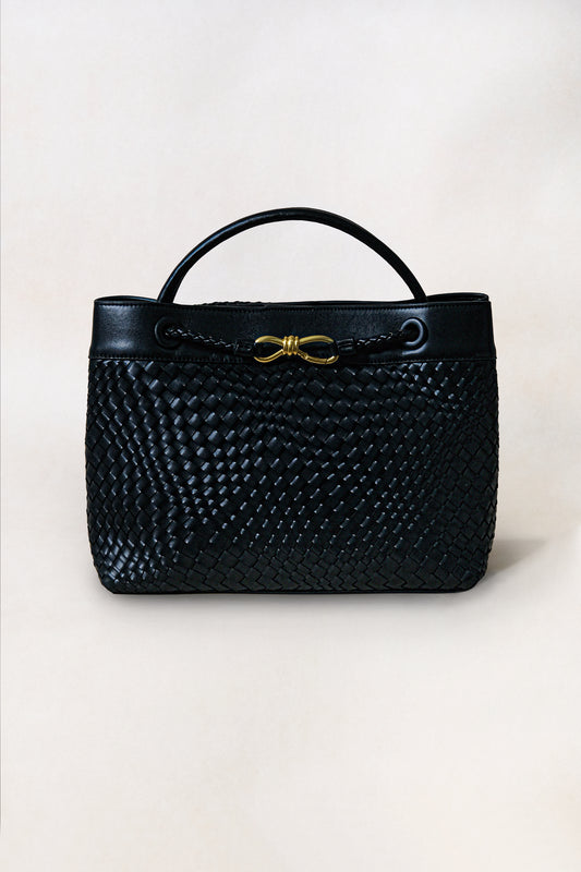 Large Artisan Grace Nouveau Tote – Shinny Black