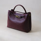 Large Artisan Grace Tote - Shinny Wine Red