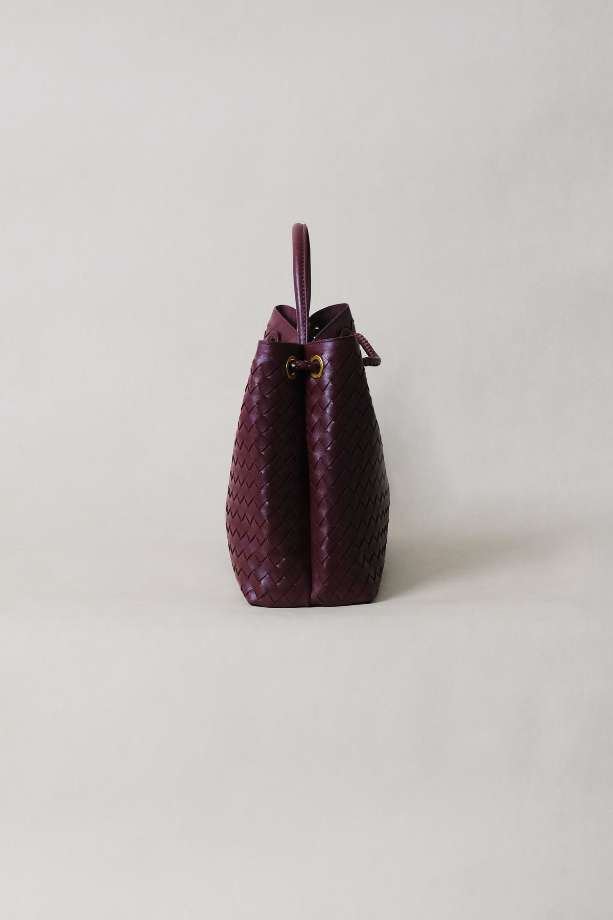 Large Artisan Grace Tote - Shinny Wine Red