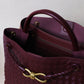 Large Artisan Grace Tote - Shinny Wine Red