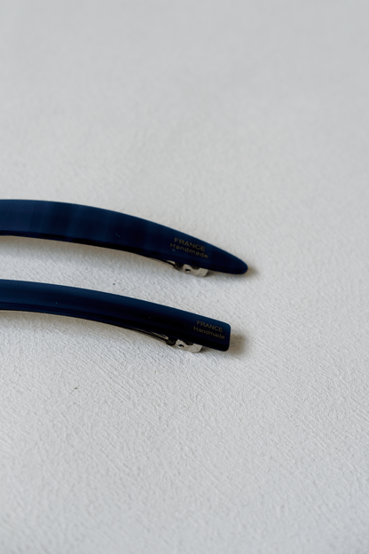 Oval Style Timeless Slim Barrette - Blue