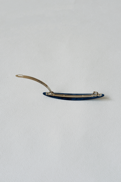 Oval Style Timeless Slim Barrette - Blue