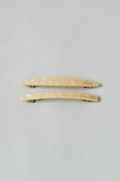 Oval Style Timeless Slim Barrette - Almond