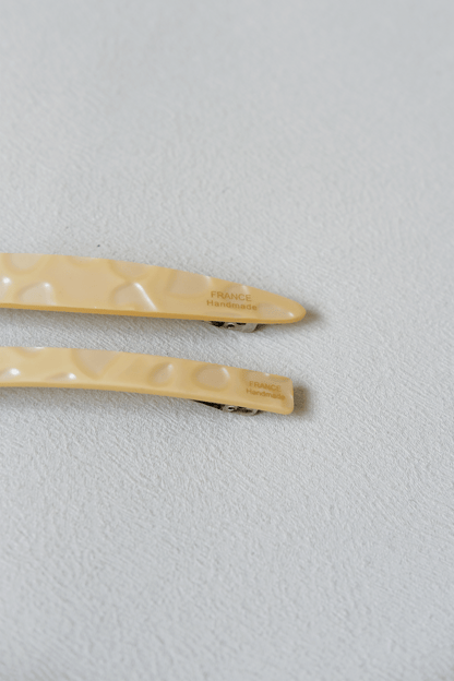 Oval Style Timeless Slim Barrette - Almond