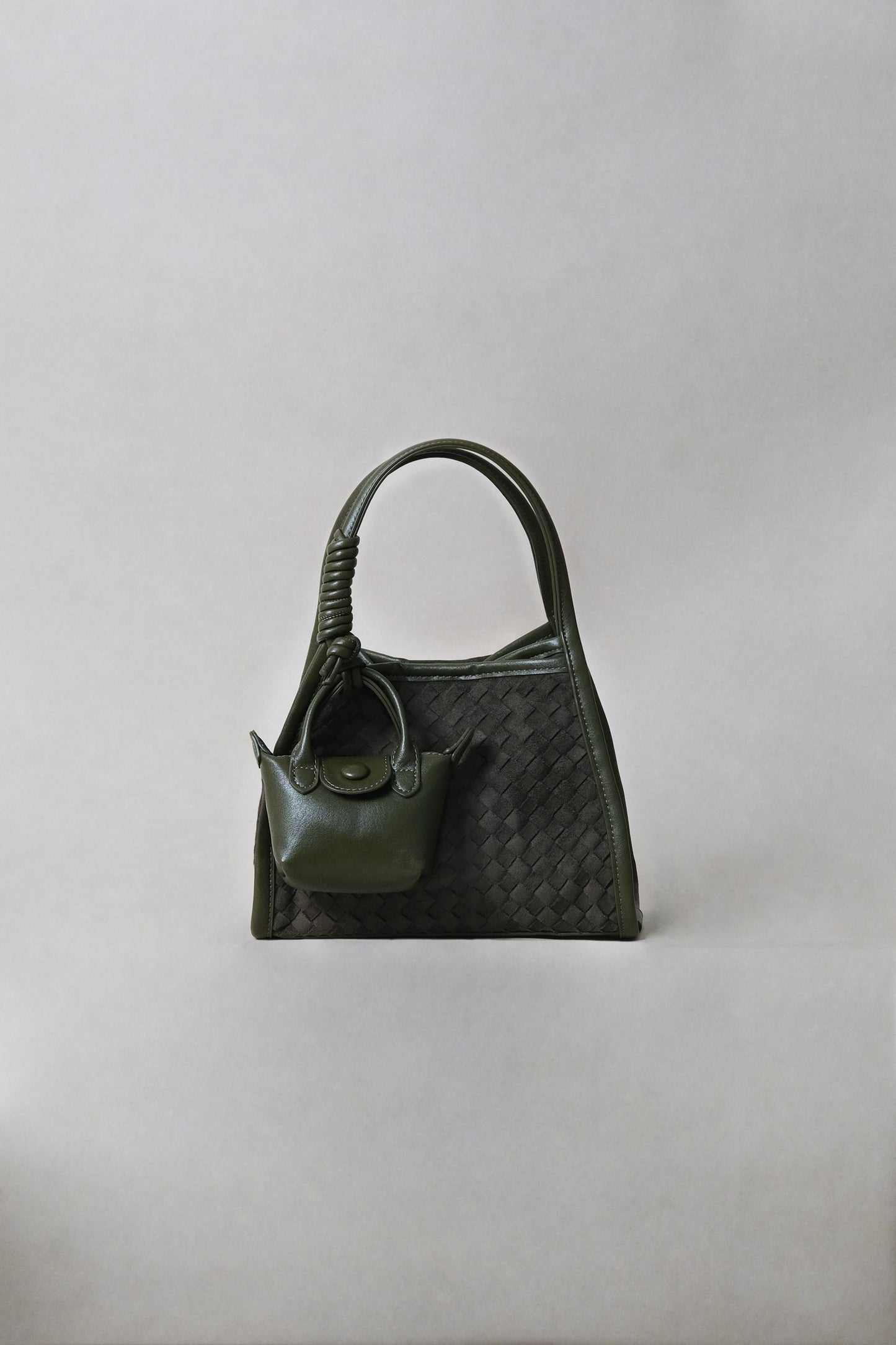 Artisan Grace Basket Bag - Olive Green