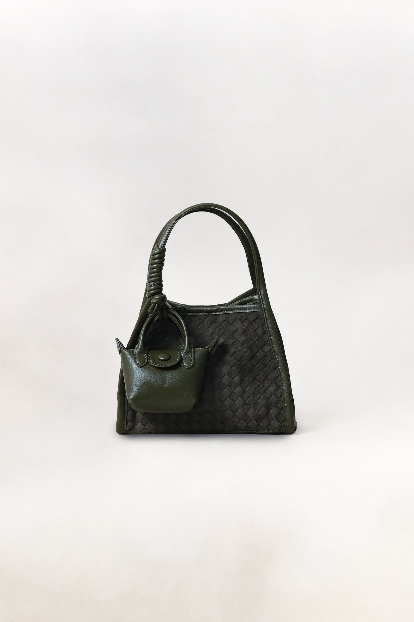 Artisan Grace Basket Bag - Olive Green