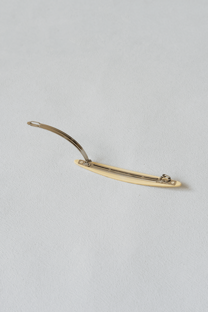 Oval Style Timeless Slim Barrette - Almond