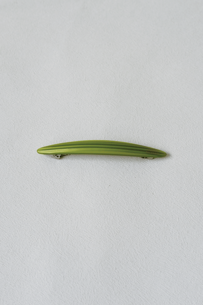 Oval Style Timeless Slim Barrette - Green