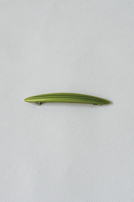 Oval Style Timeless Slim Barrette - Green