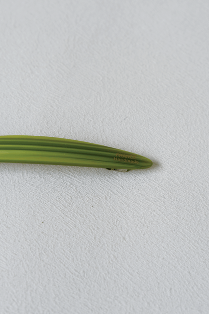 Oval Style Timeless Slim Barrette - Green