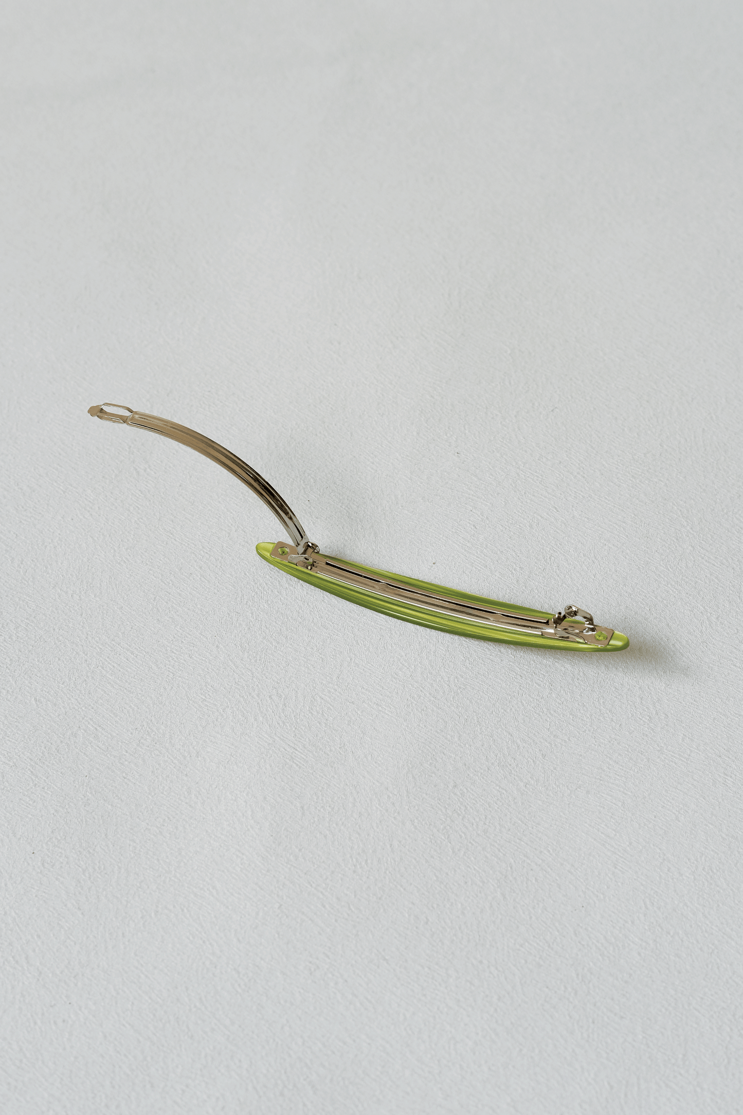 Oval Style Timeless Slim Barrette - Green