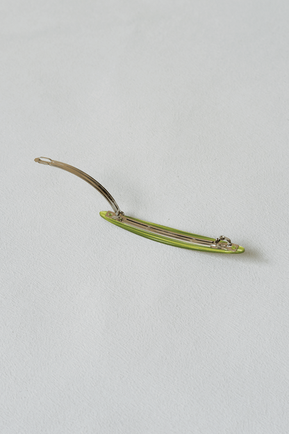 Oval Style Timeless Slim Barrette - Green