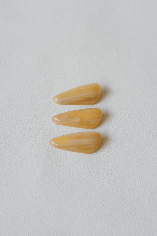 Petite Oval Barrette - Almond