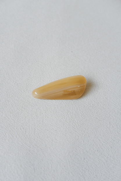 Petite Oval Barrette - Almond