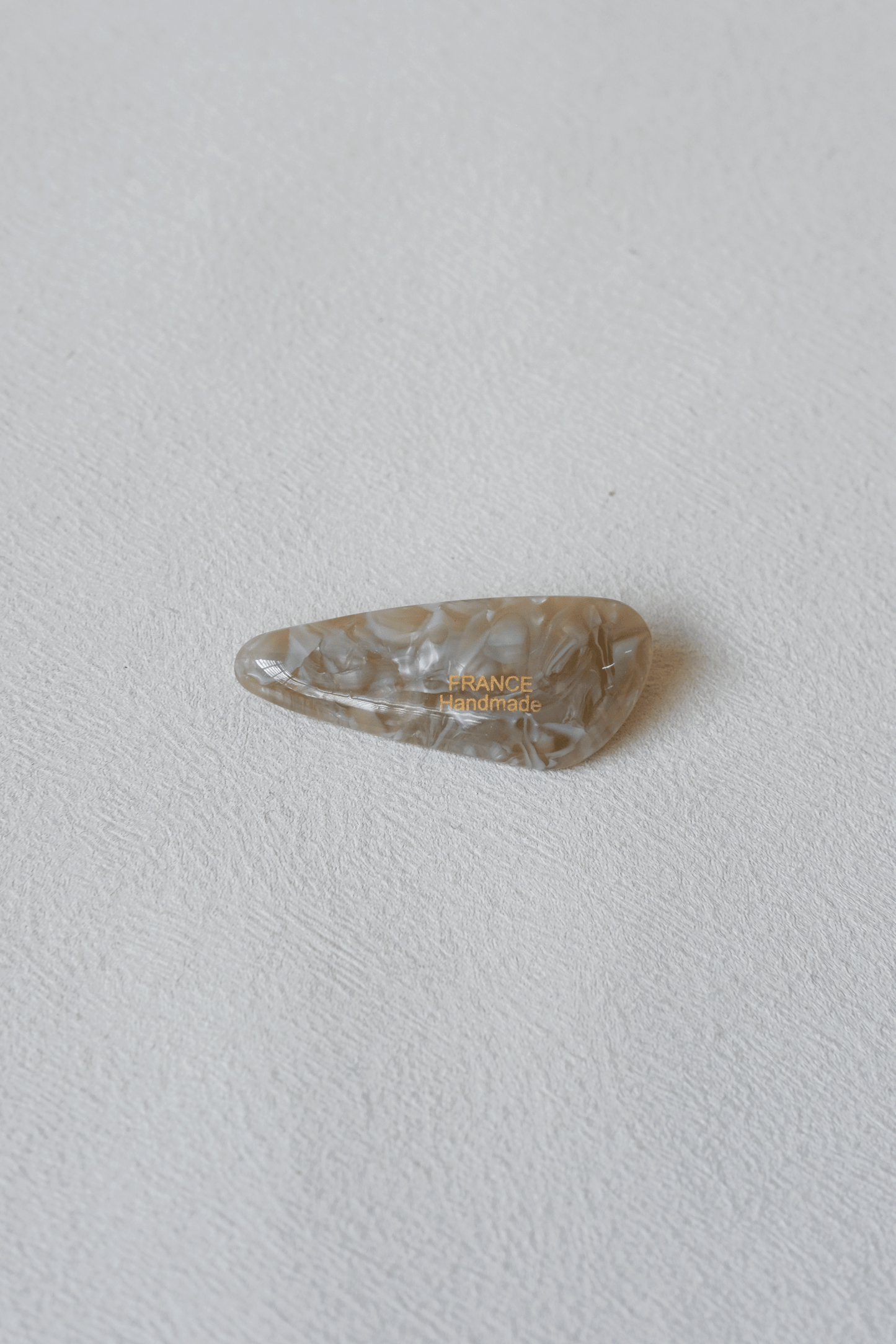 Petite Oval Barrette - Grey Pattern