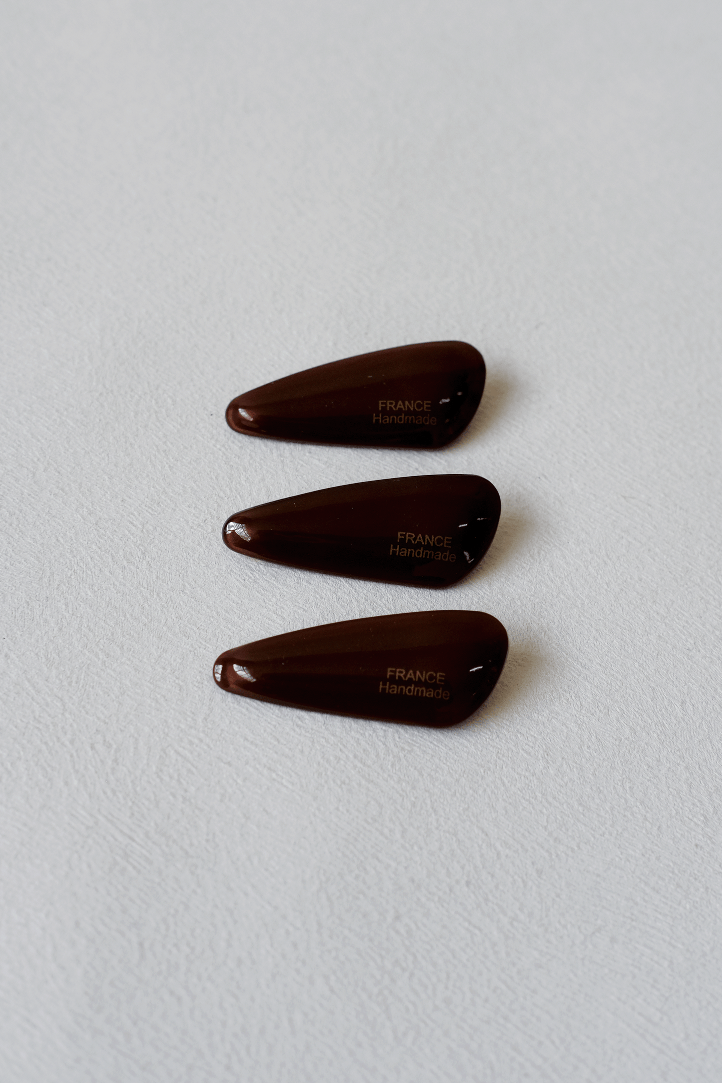 Petite Oval Barrette - Dark Brown