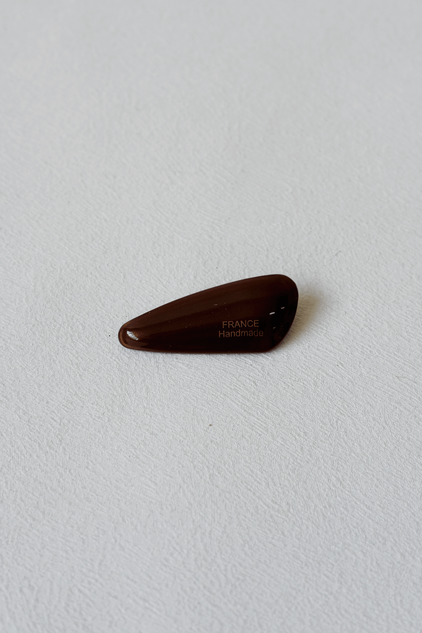 Petite Oval Barrette - Dark Brown