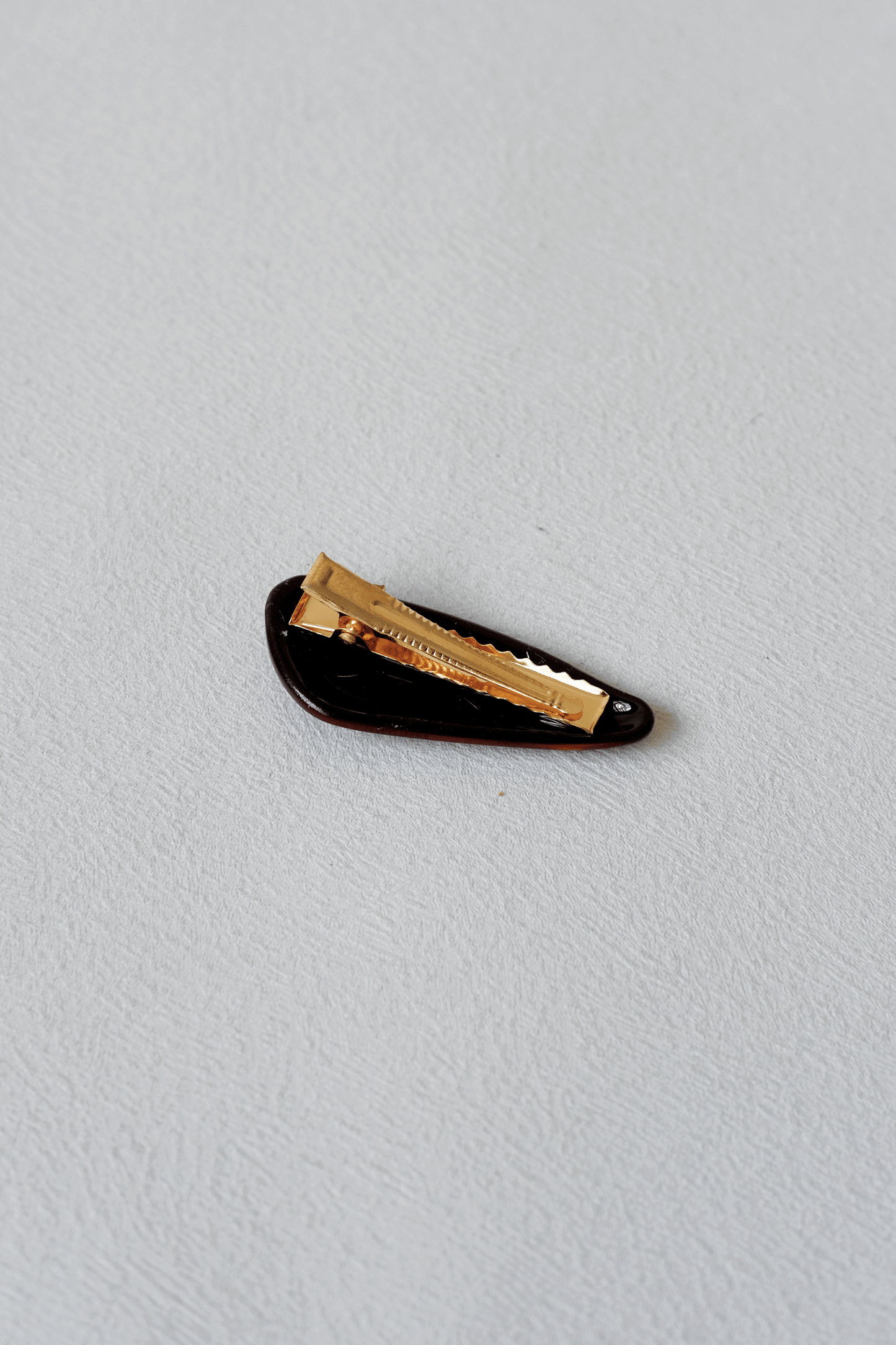 Petite Oval Barrette - Dark Brown