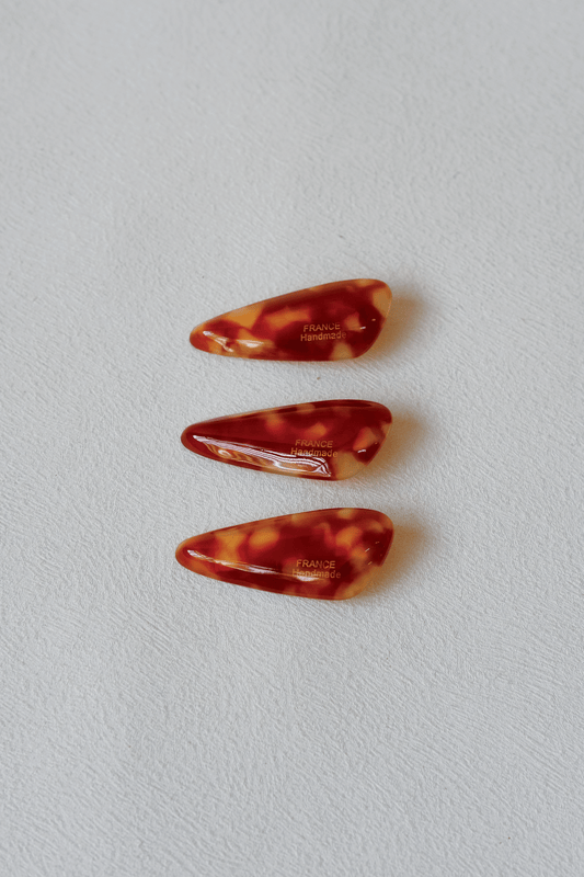 Petite Oval Barrette - Tortoiseshell Pattern